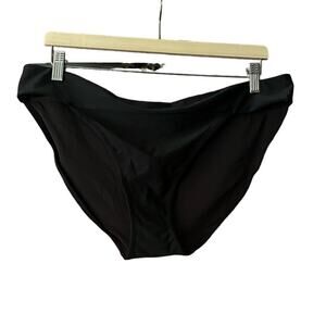 NWOT Aerie Women's Full Coverage Bikini Swim Bottom True Black Size XXL